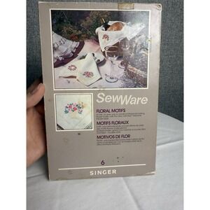 Vintage Singer SewWare # 6 Cartridge Floral Flower Motifs 1984 For 6268 Machine